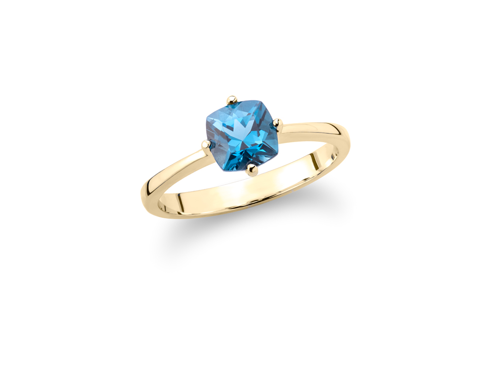 Prsten sa "Cushion Cut" London blue topazom - Slika 2