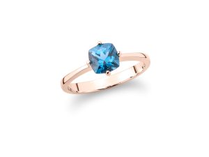 Prsten sa "Cushion Cut" London blue topazom - Slika 3