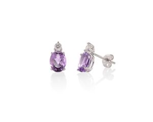 Mindjuse sa ametistom od 0,9ct i dijamantom 0,06ct - Slika 2