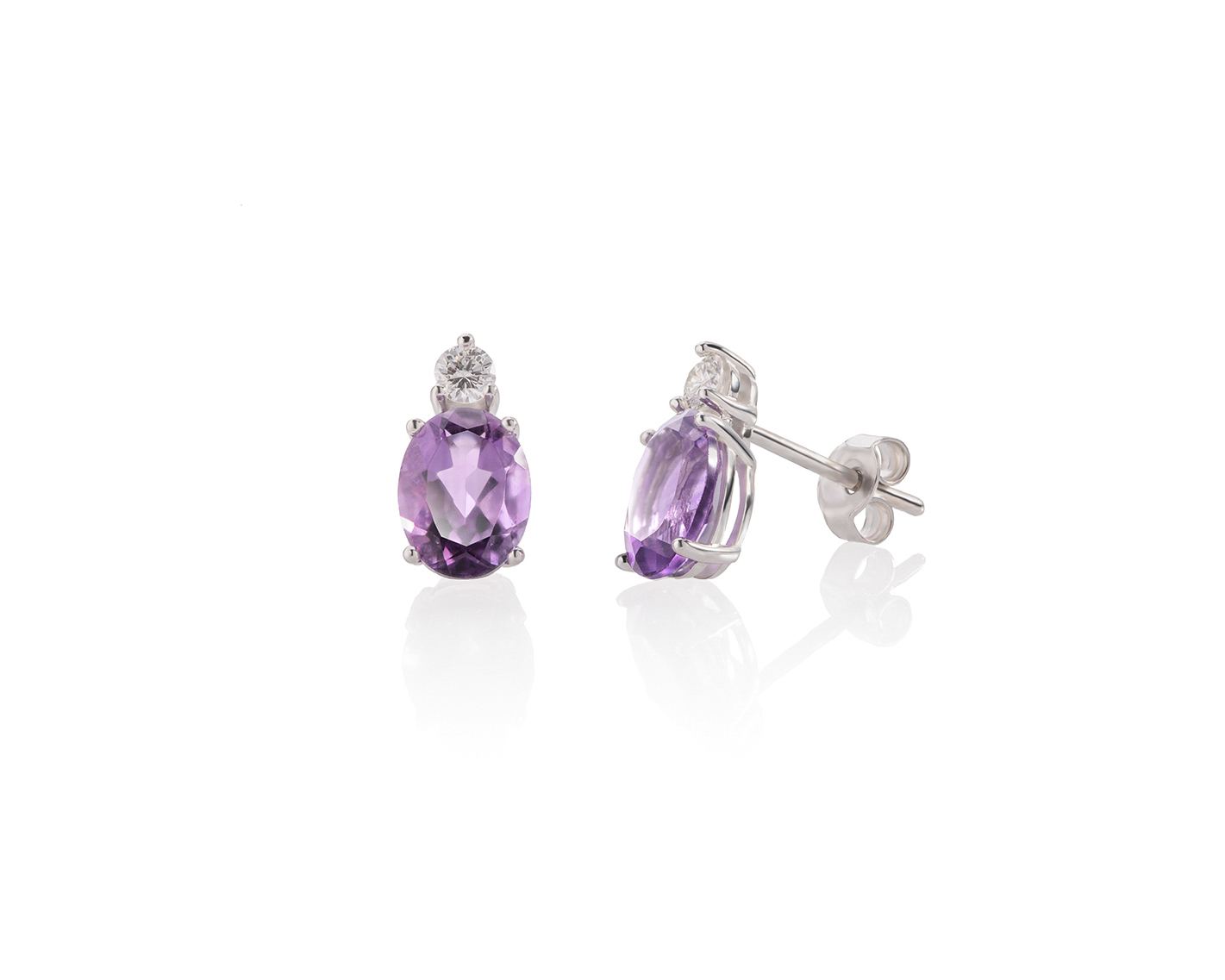 Mindjuse sa ametistom od 0,9ct i dijamantom 0,06ct - Slika 2