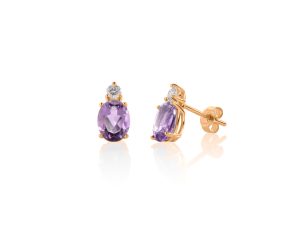 Mindjuse sa ametistom od 0,9ct i dijamantom 0,06ct - Slika 3