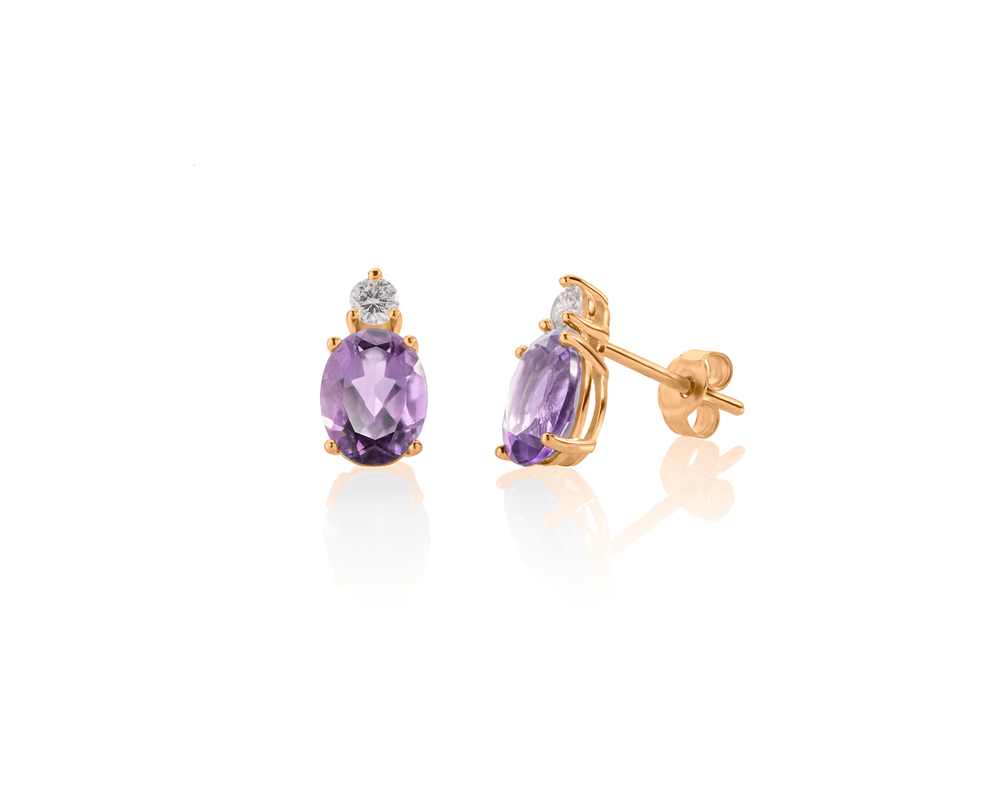 Mindjuse sa ametistom od 0,9ct i dijamantom 0,06ct - Slika 3