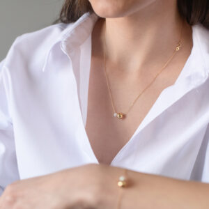 Ogrlica sa biserom i kuglicom - Slika 2