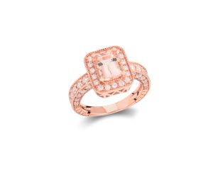 Dijamantski prsten sa 1,4 ct morganitom