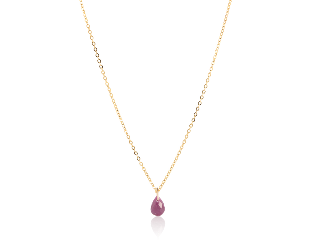 Ogrlica sa rubinom, birthstone za jul - Slika 2