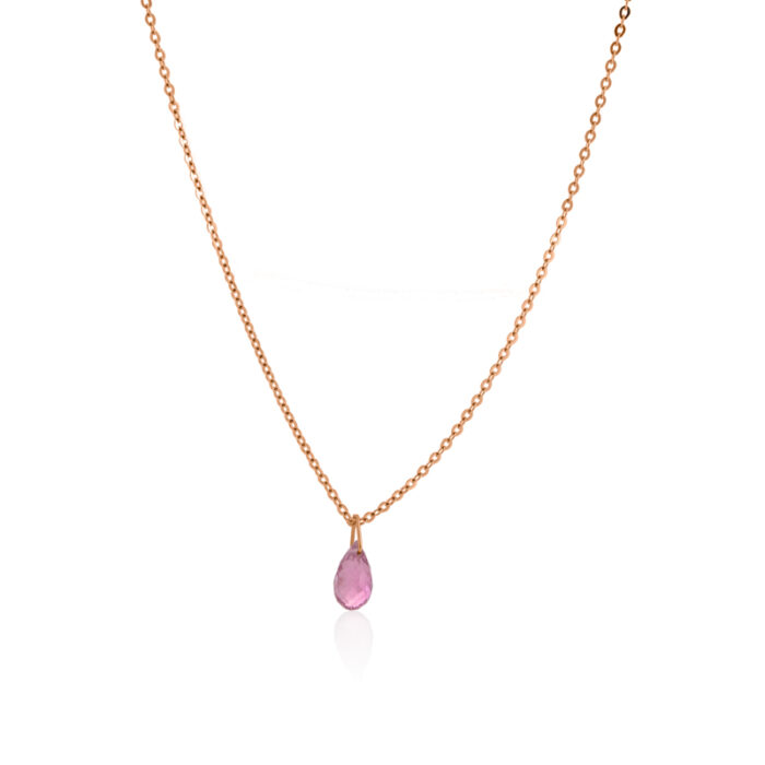 Ogrlica sa pink turmalinom, birthstone za oktobar