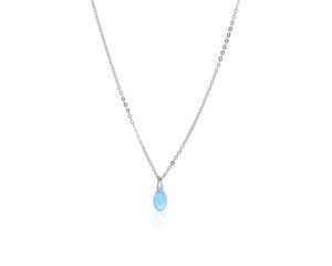 Ogrlica sa nebesko plavim topazom, birthstone za decembar - Slika 2