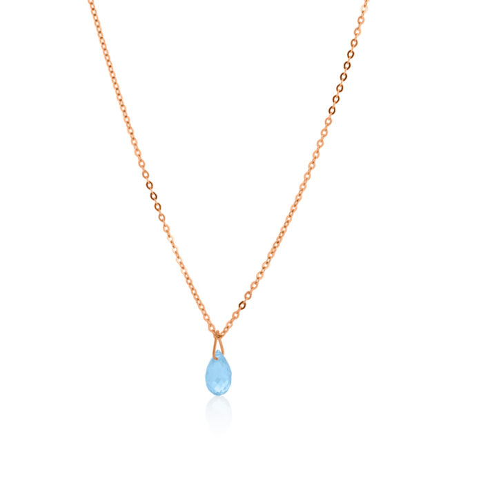 Ogrlica sa akvamarinom, birthstone za mart