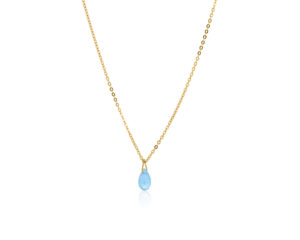 Ogrlica sa nebesko plavim topazom, birthstone za decembar - Slika 3