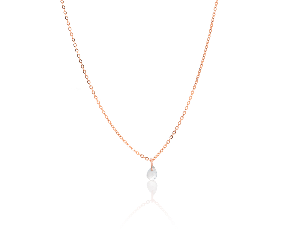 Ogrlica sa belim topazom, birthstone za april