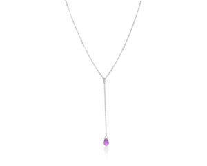 Viseća ogrlica sa ametistom, birthstone za februar - Slika 2