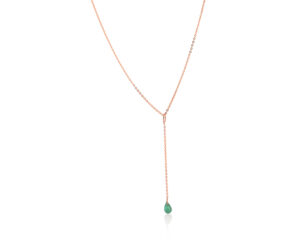 Viseća ogrlica sa smaragdom, birthstone za maj - Slika 4