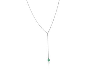 Viseća ogrlica sa smaragdom, birthstone za maj - Slika 3