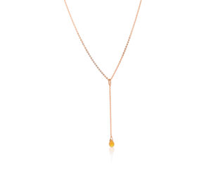 Viseća ogrlica sa citrinom, birthstone za novembar - Slika 4