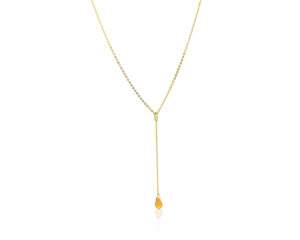 Viseća ogrlica sa citrinom, birthstone za novembar - Slika 2