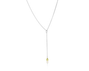 Viseća ogrlica sa peridotom, birthstone za avgust - Slika 3