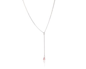 Viseća ogrlica sa pink turmalinom, birthstone za oktobar - Slika 3