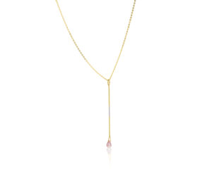 Viseća ogrlica sa pink turmalinom, birthstone za oktobar - Slika 2
