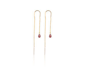 Viseće minđuše sa garnetom, birthstone za januar - Slika 2