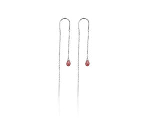 Viseće minđuše sa garnetom, birthstone za januar - Slika 3