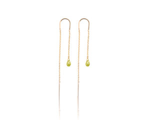 Viseće minđuše sa peridotom, birthstone za avgust - Slika 2