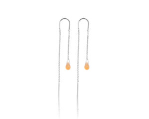 Viseće minđuše sa citrinom, birthstone za novembar - Slika 2