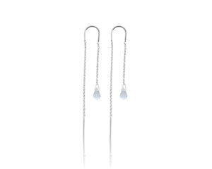 Viseće minđuše sa nebo plavim topazom, birthstone za decembar - Slika 3