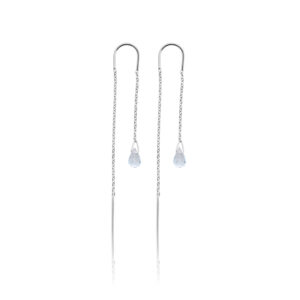 Viseće minđuše sa akvamarinom, birthstone za mart - Slika 4
