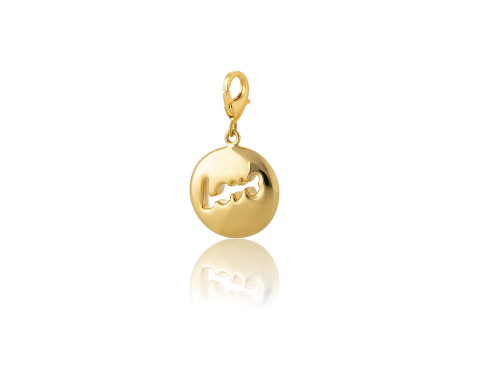 Aqua Charms – Zlatni privezak "Love" - Slika 2