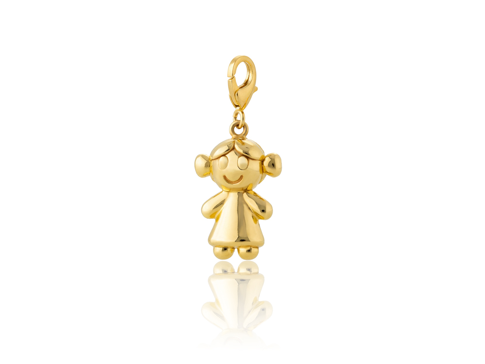 Aqua Charms – Zlatni privezak "Devojčica" - Slika 2