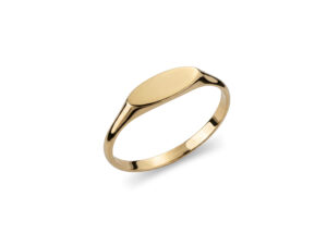 Zlatni  9AM prsten - Oval signet ring - Slika 4