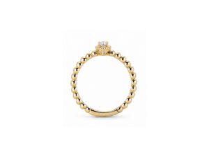 Verenički prsten sa briijantom - Pear golden beads - Slika 8