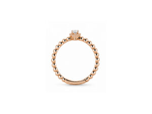 Verenički prsten sa briijantom - Pear golden beads - Slika 5