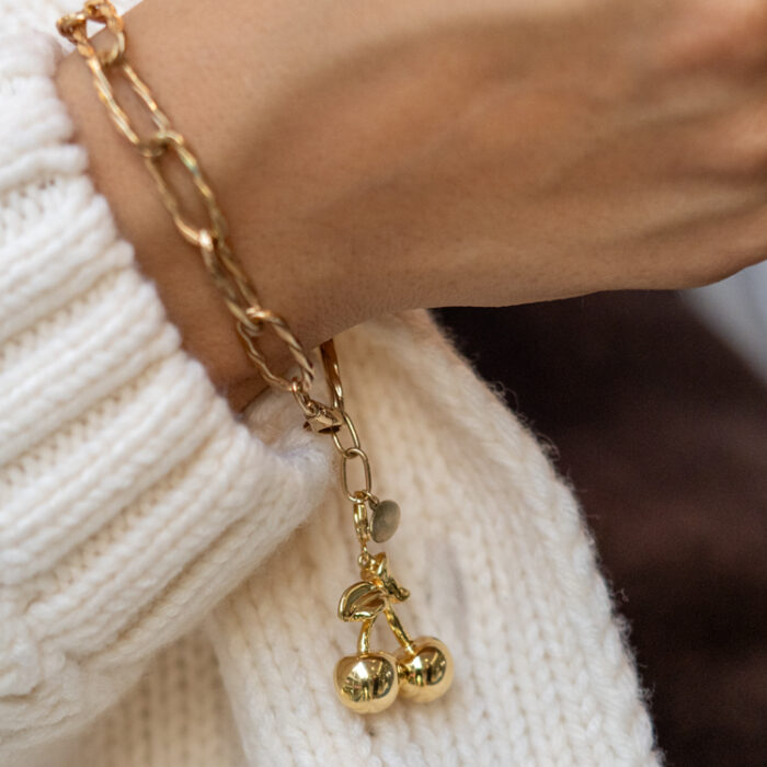 Aqua Charms – Zlatni privezak "Trešnjice"