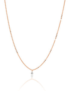 Zlatna ogrlica Floating Diamond, pear shape - Slika 2