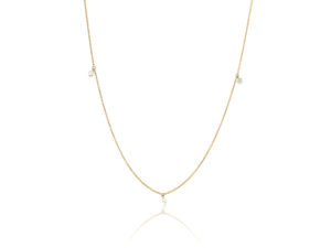 Zlatna ogrlica Triple Floating Diamonds