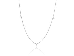 Zlatna ogrlica Triple Floating Diamonds - Slika 3